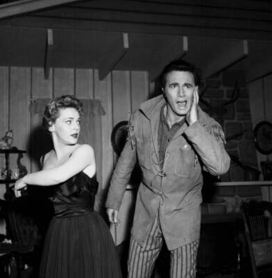 Actor Scott Forbes with Peggy King in Los Angeles 1957 Old Photo 2