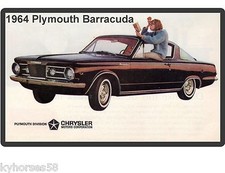 1964 Plymouth Barracuda Auto Car Refrigerator Tool Box Magnet 1964 Plymouth Barracuda Auto Car Refrigerator Tool Box Magnet