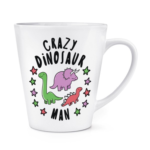 VerrüCkte Dinosaurier Mann Stars 341Ml Latte Becher Tasse Lustig T-Rex Dad-image