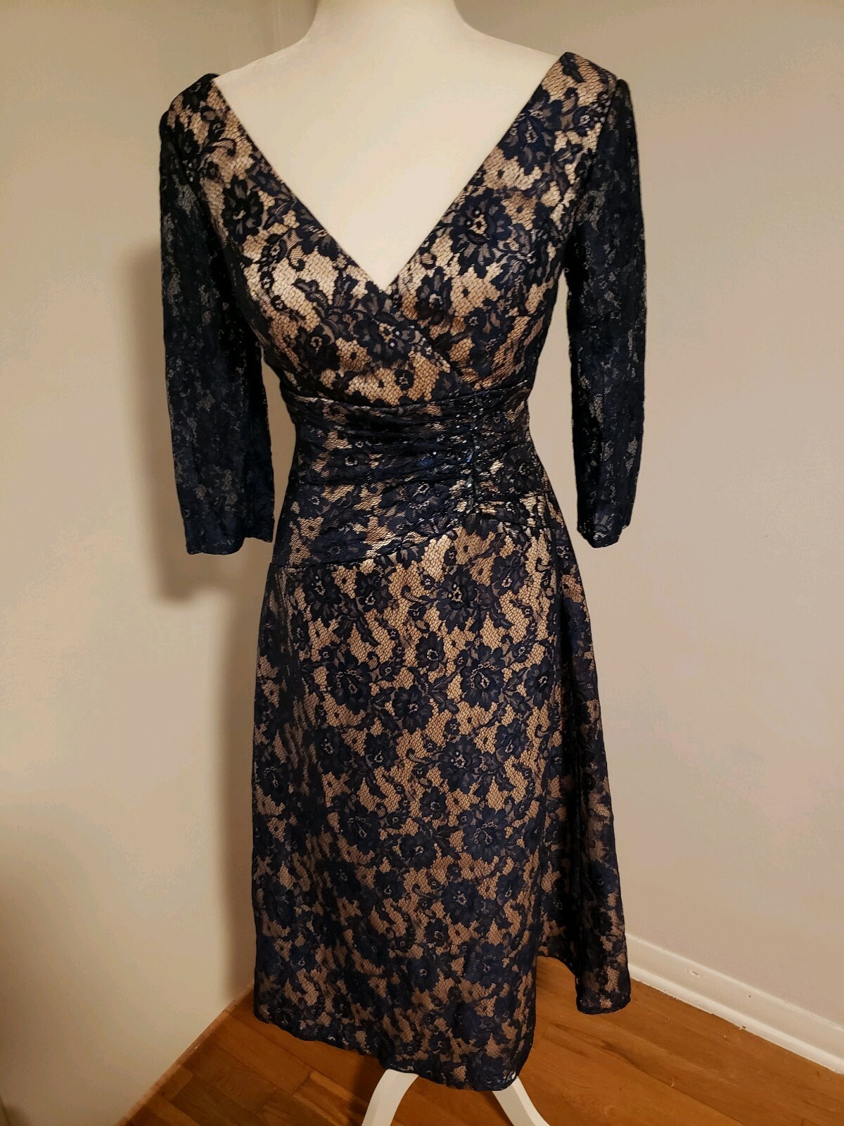 NWT Jjs House Navy Lace Bridesmaid Mother of Bride Dress Sz 4 Special