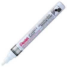 Pentel White Permanent Oil Based Paint Marker (Car Bike Tyre Metal)  Waterproof
