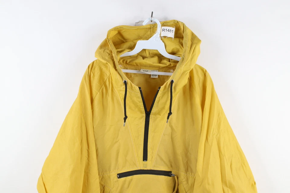 Chaqueta Anorak con Capucha Empacable En Blanco Envejecida Pequeña Gap De Colección Años 90 Para Hombres Dorada Foto 2 de 4