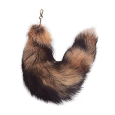70cm/27.5" Real Sun Fox Fur Tail Keychain Adult Games Furry Cosplay Toy Pendant
