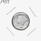 1937 MERCURY Dime US Silver