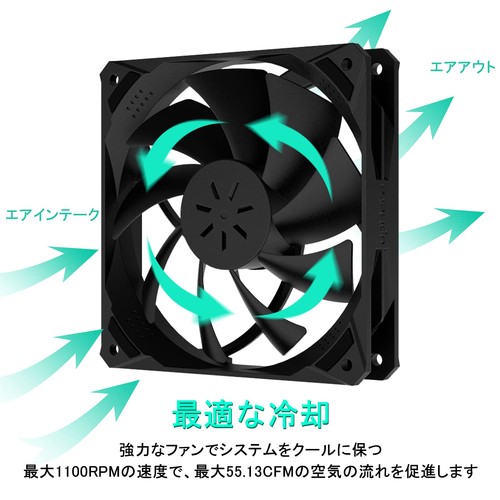 Novonest PC Case Fan 120mm High Performance Quiet 3PIN Connector Cooling Fa 945 - Picture 4 of 9