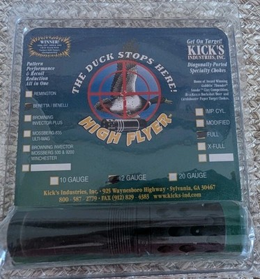 KICKS HIGH FLYER CHOKE TUBE FULL 12GA BERETTA/ BENELLI.