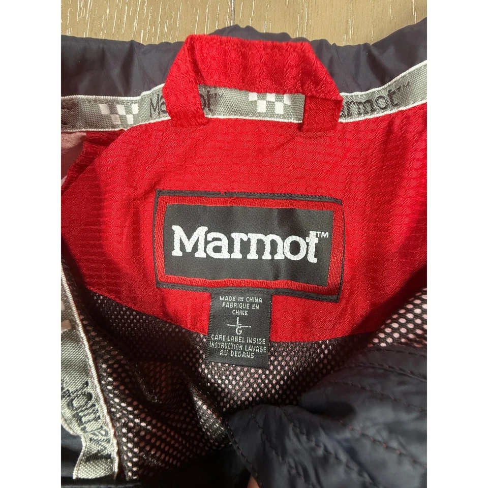Chaqueta de Lluvia De Colección Marmot PreCip Para Hombres Grande Roja Impermeable Ligera Gorpcore Foto 4 de 4