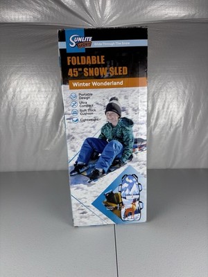 Sunlite Sports 45  Winter Wonderland Foldable Snow Sled Fits 2 Children/1 Adult
