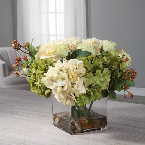 Cecily - 15 inch Hydrangea Bouquet Accessories Uttermost 60155 - Picture 4 of 11