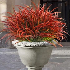 12 Bundles Artificial Outdoor Plants UV Resistant Fake Grass Plants Faux Plas...