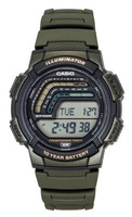 Casio Quartz Sports Schwarz Zifferblatt Riemen WS-1800-3AV 100M Herrenuhr