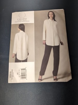 Vogue Chado Ralph Rucci Top Pants Pattern V1215 Size 8 10 12 14 Designer Uncut