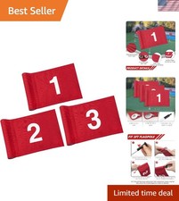 Numbered Mini Golf Flags with Sleeve, 6 x 8 in, 420D Nylon Double-sided 420...