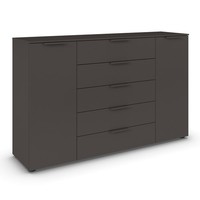 Kommode - Graphit - Graphitgriffe - 160 Cm Sideboard Kommode Tv Sideboard