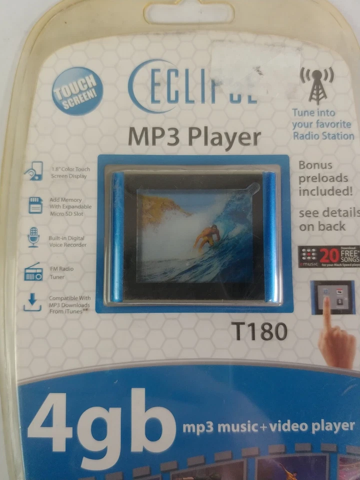 New Eclipse T180 1.8" 4 GB MP3 USB 2.0 Clip Style Digital Audio LCD Video Player - Image 4 of 4