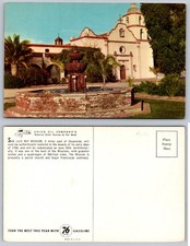 San Luis Rey Mission Oceanside California Fountain Postcard