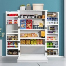 40.5in multifunctional Pantry Cabinet Height Kitchen Cupboard for Living Room