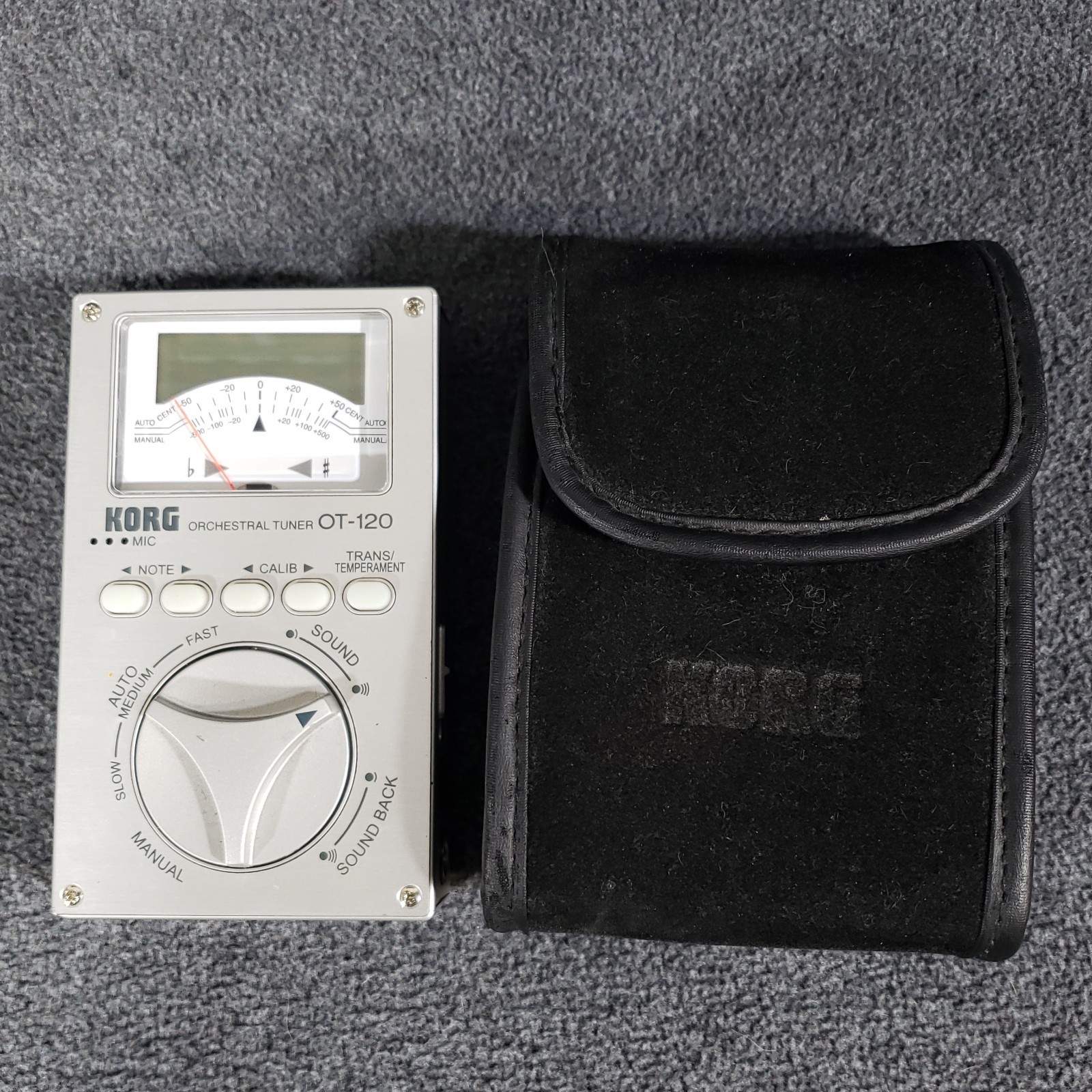 Korg OT-120 Orchestral Tuner with Case Needle-Type Meter Sound Back Mode