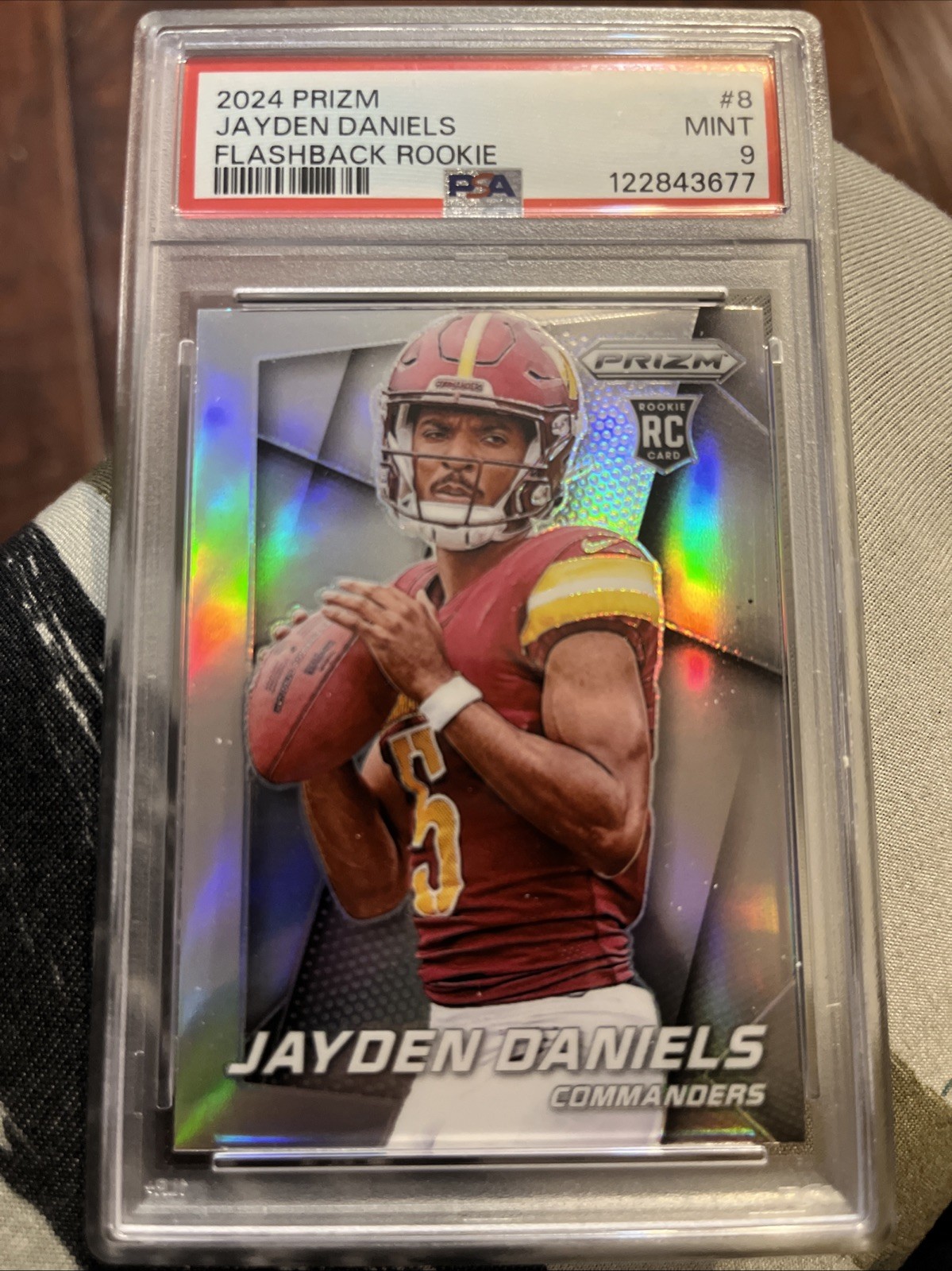 2024 Panini Prizm Flashback Rookie Jayden Daniels #8 Silver Prizm (RC) PSA 9