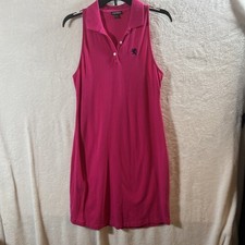 Express Womens Cotton Golf Tennis Pickleball Polo Dress Pink Médium