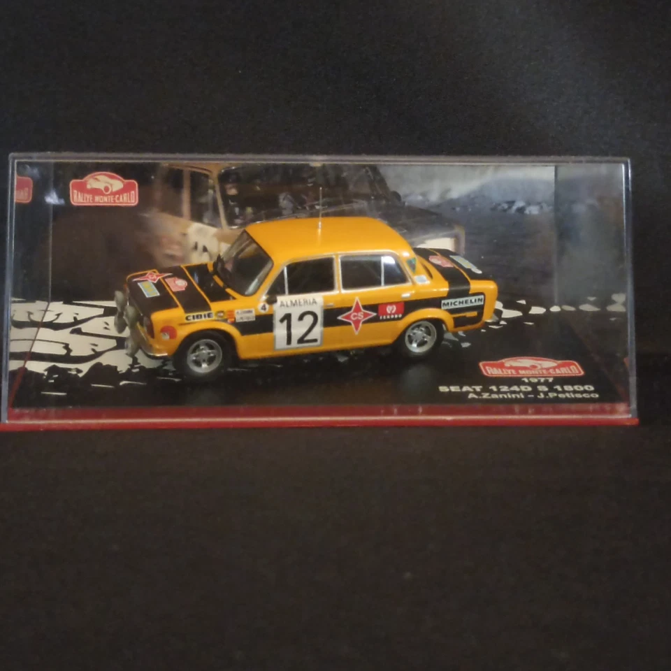 voiture miniature 1/43 Rallye : Seat 124D S 1800 -Monte-Carlo 1977 "Zanini". - Photo 2/4