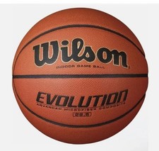 Wilson Evolution 28.5" Indoor Game Basketball Orange Composite  New  Free Ship