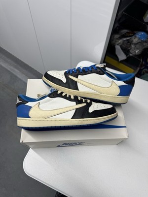 Nike Air Jordan 1 Low Fragment Design x Travis Scott DM7866-140 White Black Blue