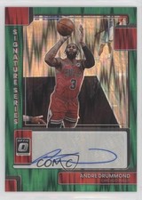 2022-23 Donruss Optic Signature Series Green Shock Prizm Andre Drummond Auto 6jx