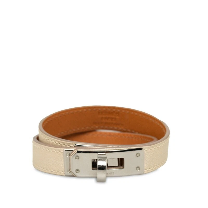 HERMÈS Bracciale HERMES Kelly Dubletour avorio pelle metallo donna