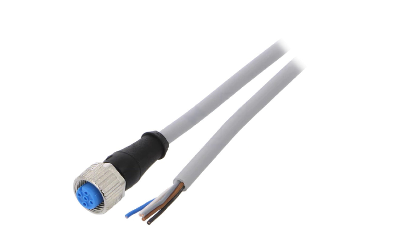 Connection cable M12 PIN 5 straight 5m plug 125VAC 4A YF2A15-050VB5XLEAX /T2UK