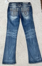 Rock Revival Jeans Embellished Liri Mid Rise Boot Cut Women  s jeans size 29 NWT