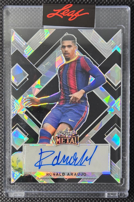 2022 Leaf Metal Soccer Black Crystals Ronald Araujo #BA-RA1