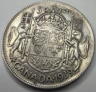 1939 Canada 50 Cents Silver Coin R76