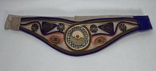 Vintage 80s Carolyn Tanner Designs Atlanta Belt Woven Rope Purple Gold Statement