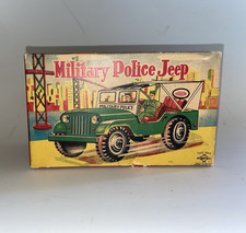 Daiya 1950 Vintage Tin Military Police Jeep Toy Vehicle w/ Original Box Japan