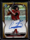 2023 Bowman Chrome Cristofer Torin Auto Gold Speckle Refractor 1st Prospect #/50