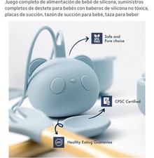 Eco Friendly Silicon Feeding Set Baby Bpa Free Silicone Feeding Kit Baby Set