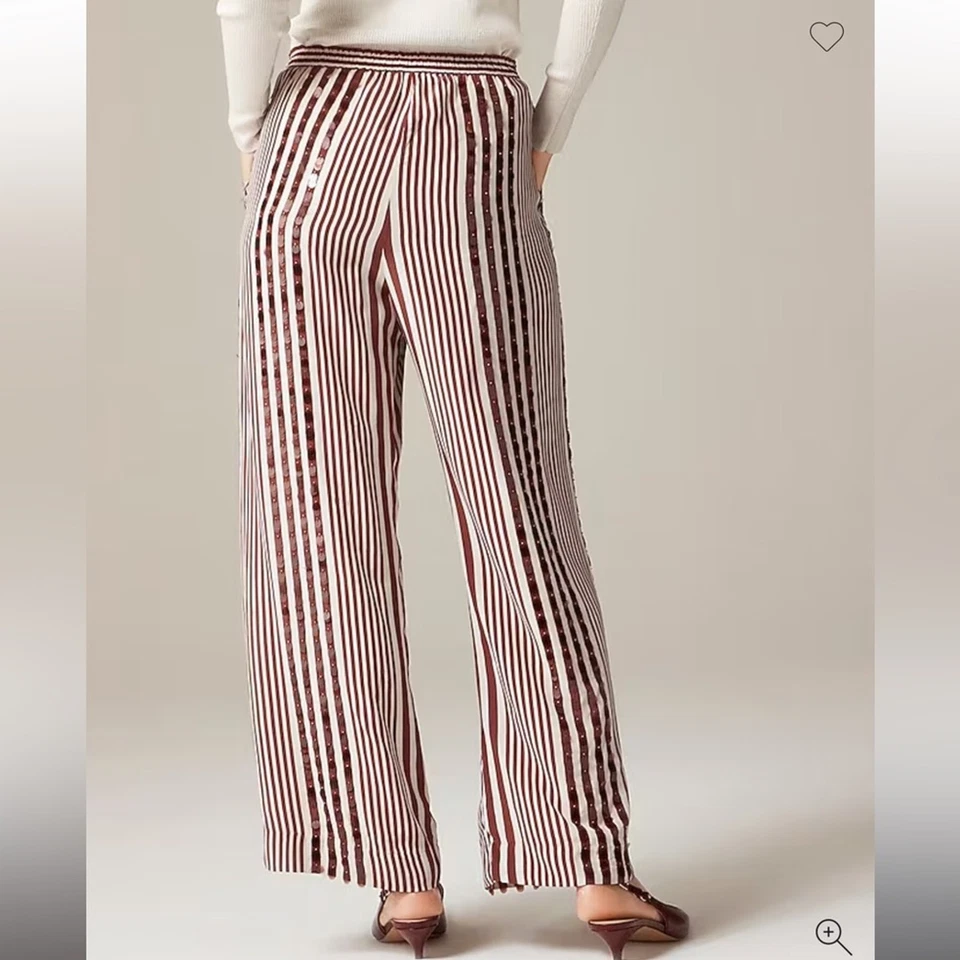 Calça Stratus cropped J.Crew Collection com lantejoulas 4 - Imagem 3 de 4