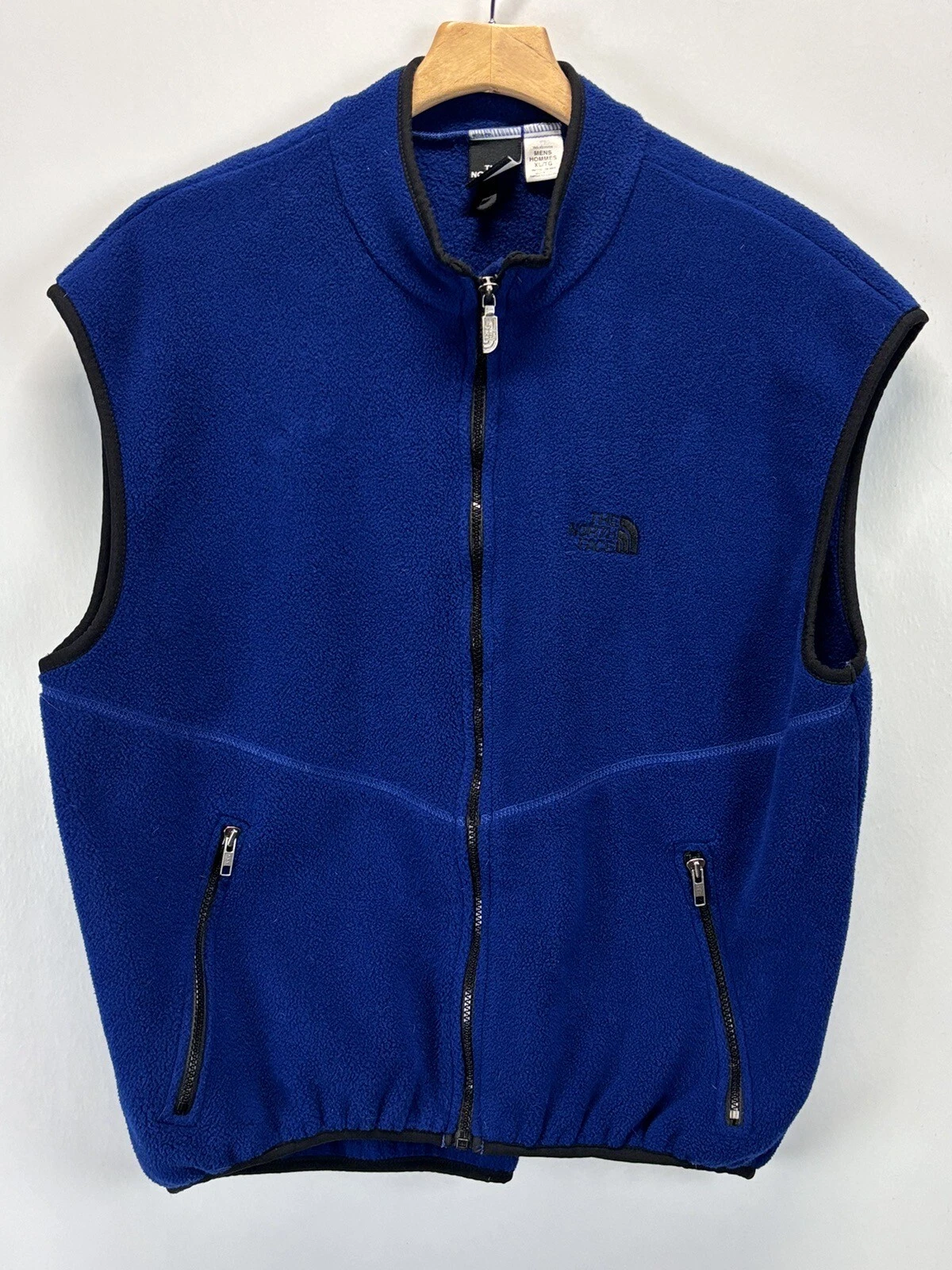 Vtg Men’s The North Face TNF Fleece Vest XL Blue Full Zip 90’s Hiking Outdoors