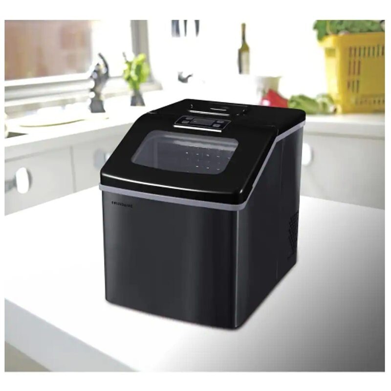 Frigidaire 40lb Countertop Clear Square Ice Maker EFIC452, Black