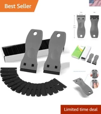 Durable Plastic Razor Blade Scrapers with 100 Blades for Safe Removal Tasks