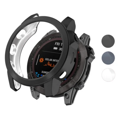 StrapsCo TPU Protective Case Frame Shield Protector for Garmin Fenix 7X