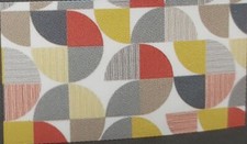 HEAVY FLANNEL BACK PVC VINYL TABLECLOTH 52x108" Oblong, GEO SHAPES, INS STYLE,HS