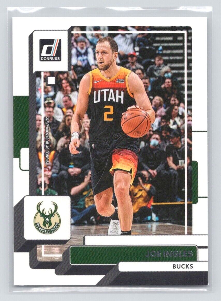 2022-23 Donruss Joe Ingles #198 Joe Ingles Milwaukee Bucks Basketball Card  NM