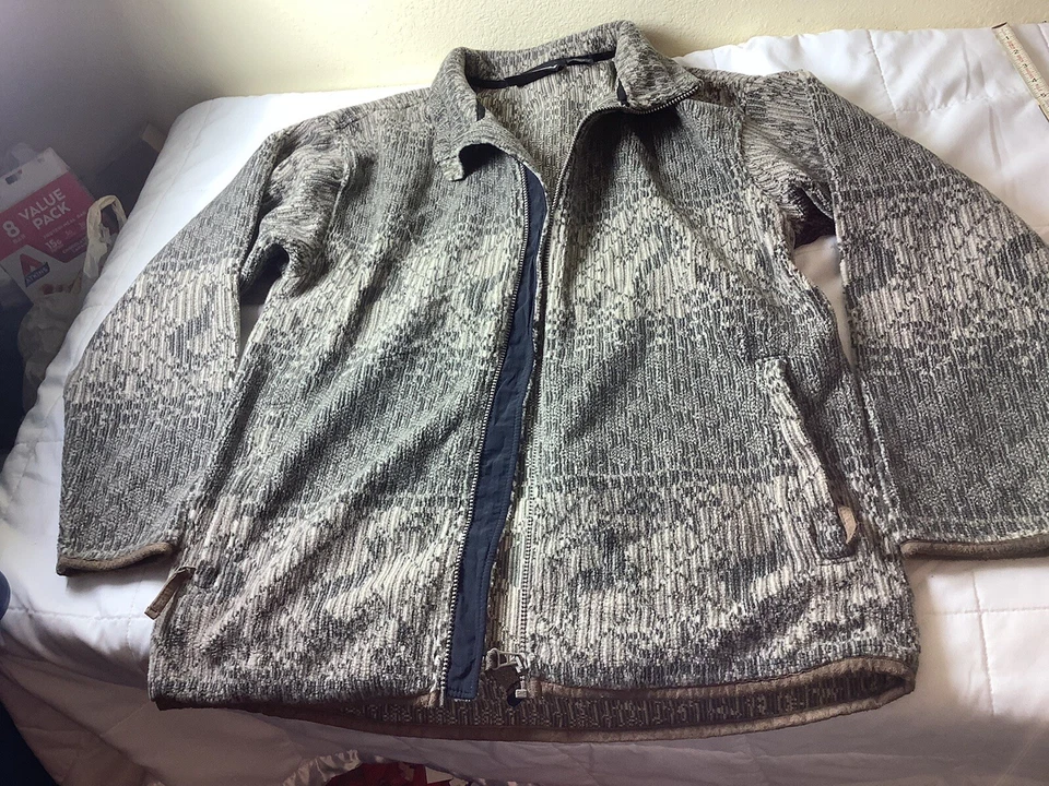 Men’s Vintage 90’s Obermemyer Fleece Zip Up Bomber Jacket Coat Sz Medium LK NU - Image 3 of 4