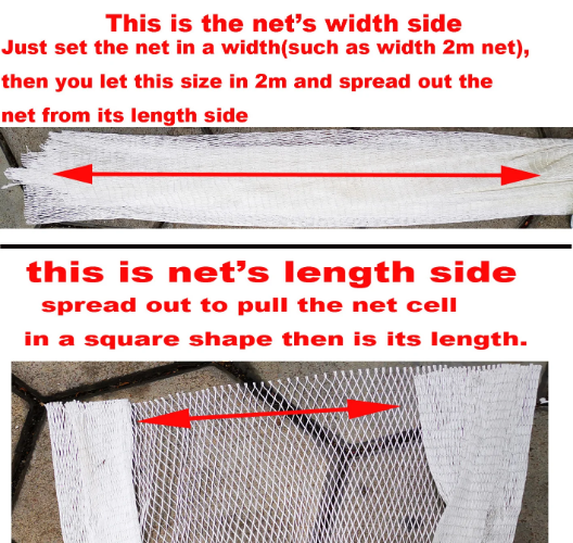Solid White Nylon Netting Fishing Net Mesh Garden Net Crops Protective ...