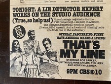 That's My Line, Bob Barker, Vintage TV Guide Ad