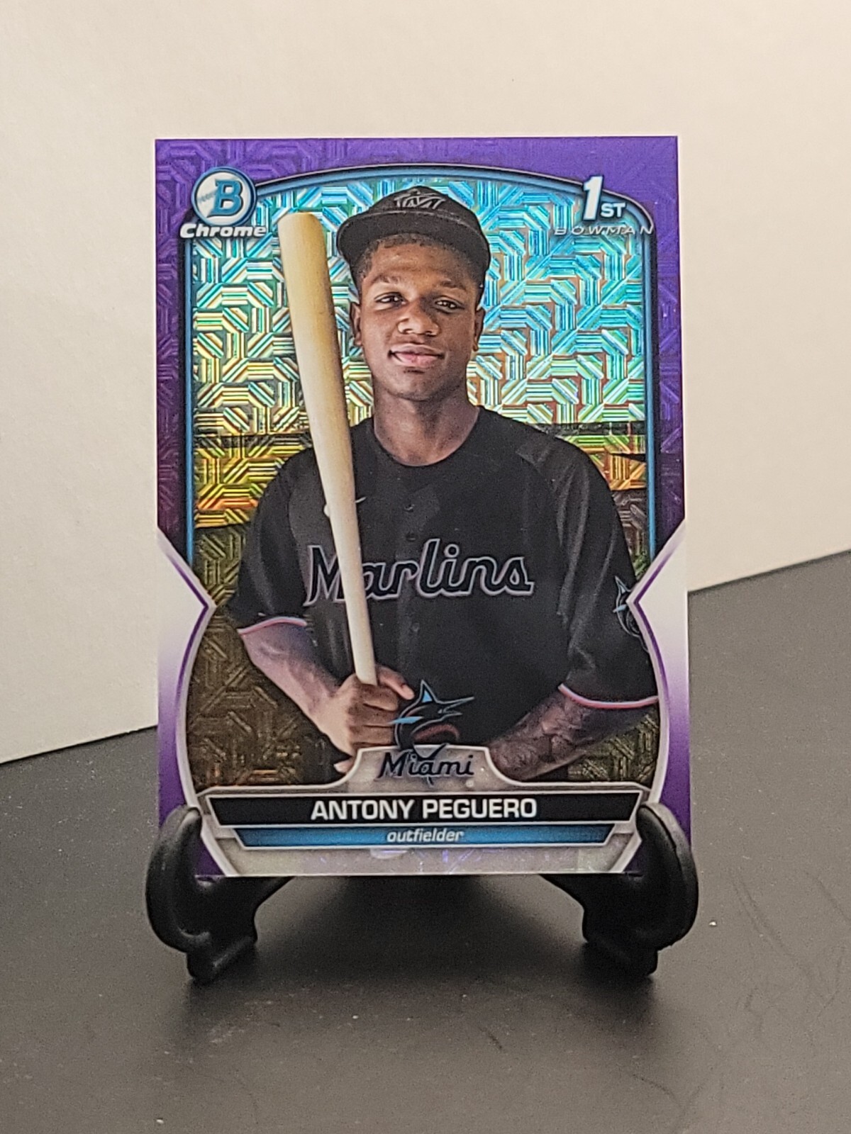 Antony Peguero 1st Purple Mojo /250 - 2023 Bowman Chrome Miami Marlins BCP-62
