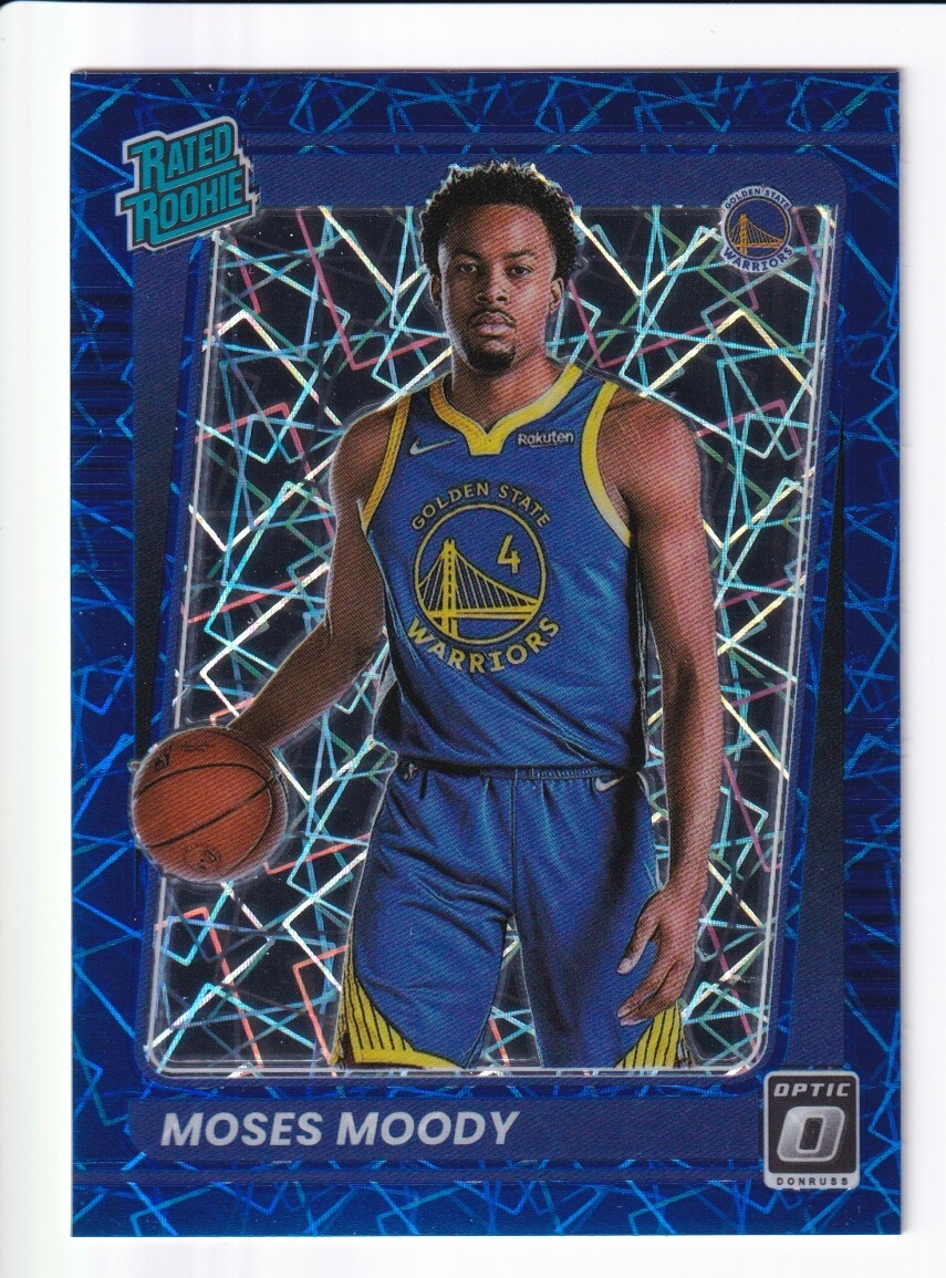 2021 Panini Donruss Optic Rated Blue Velocity Prizm Moses Moody #184 Rookie RC