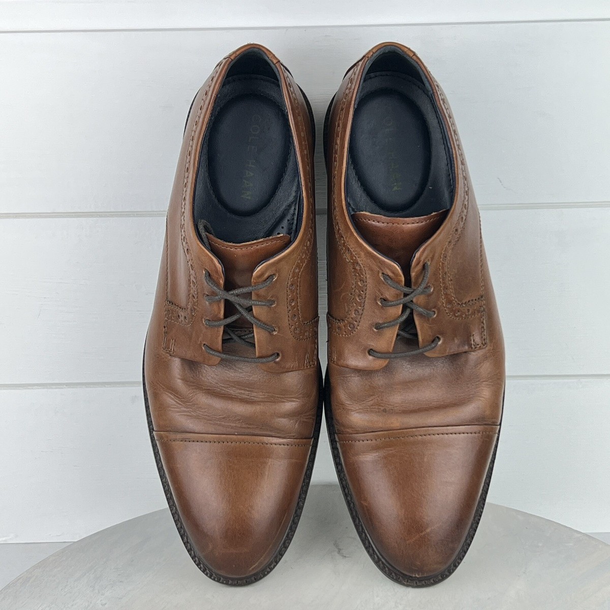 Cole Haan Buckland Oxford Brown Cap Toe Dress Shoes C28882  display picture 1